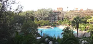 Overview of a popular Disney resort.