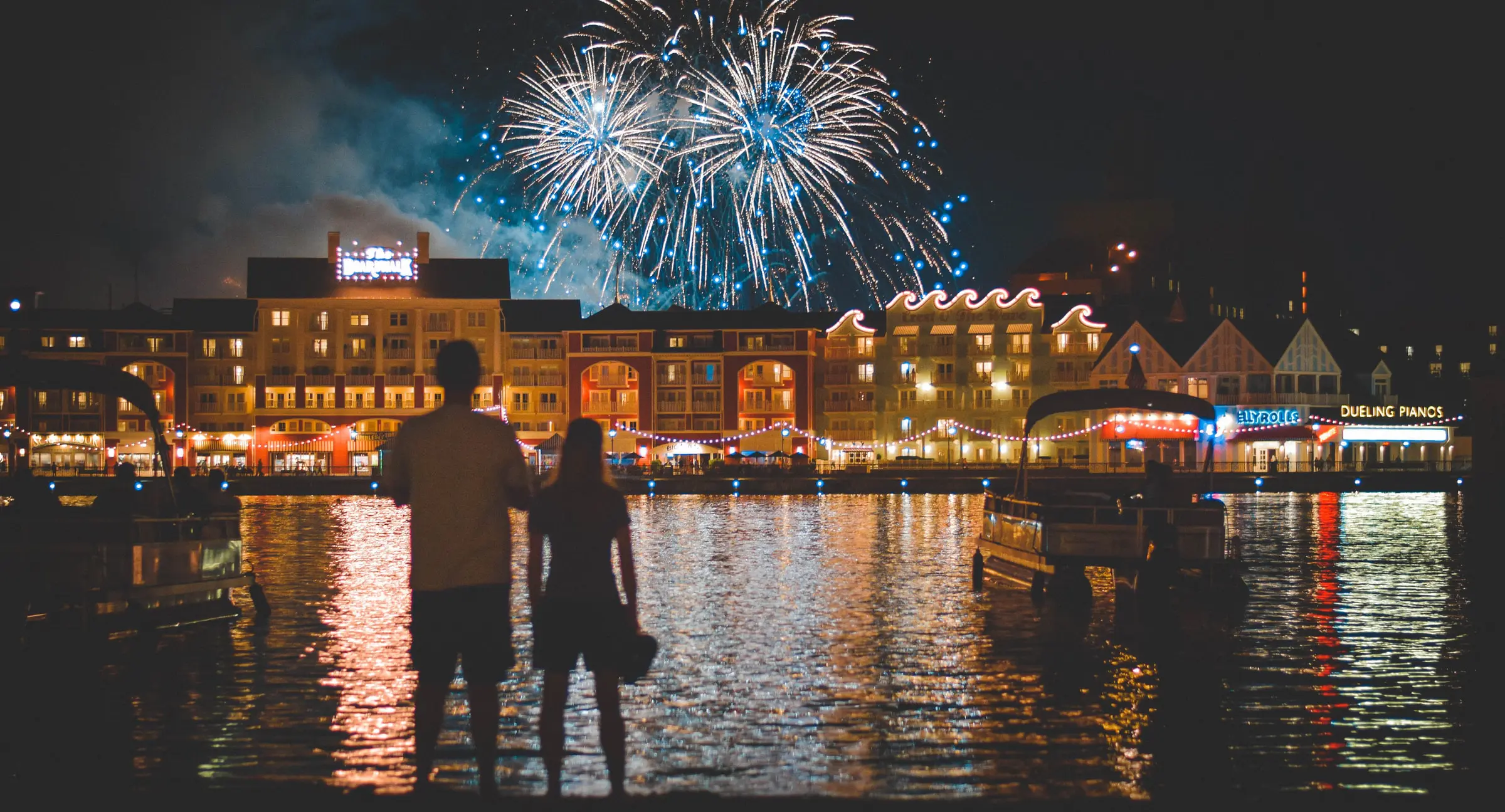 Epcot Fireworks over the Boardwalk