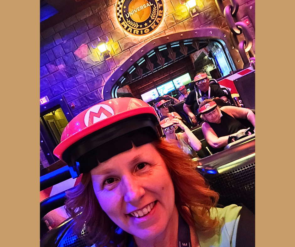 Kym at Super Nintendo World.