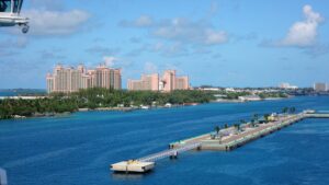 Water park slides and pools at Atlantis Paradise Island