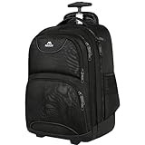 MATEIN Rolling Backpack, 17 inch - DVC Advantages MATEIN Rolling Backpack, 17 inch Water Resistant Wheeled Laptop Backpack, Carry on Luggage Business Bag, Overnight College Computer Bag Trolley Suitcase for Men Women Adults to Travel, Black