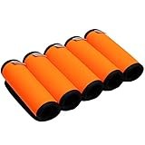 Neoprene Luggage Handle - DVC Advantages Neoprene Luggage Handle Wrap 5pcs Pack Neon Luggage Tags/Identifiers Bright Luggage Markers Airport Travel Accessories for Luggage/Suitcase Fluorescent Orange
