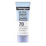 Neutrogena Ultra Sheer Sunscreen Lotion - DVC Advantages Neutrogena Ultra Sheer Dry-Touch Water Resistant and Non-Greasy Sunscreen Lotion with Broad Spectrum SPF 70, 3 Fl Oz (Pack of 1)