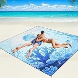 Beach Blanket Waterproof Sandproof Beach - DVC Advantages Beach Blanket Waterproof Sandproof Beach Mat 79" X 83"/10'x9'for 2-8 Adults Quick Drying Outdoor Picnic Mat Beach Accessories for Travel, Camping, Hiking