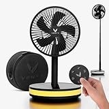 VENTY Portable Fan - DVC Advantages VENTY Portable Fan - Wireless Battery Operated Fan - 4 Speeds - LED Lighting - Carry Case & Remote Control - Cruise Travel - Outdoor Travel RV Power Bank With USB-C Port (Black with Case)